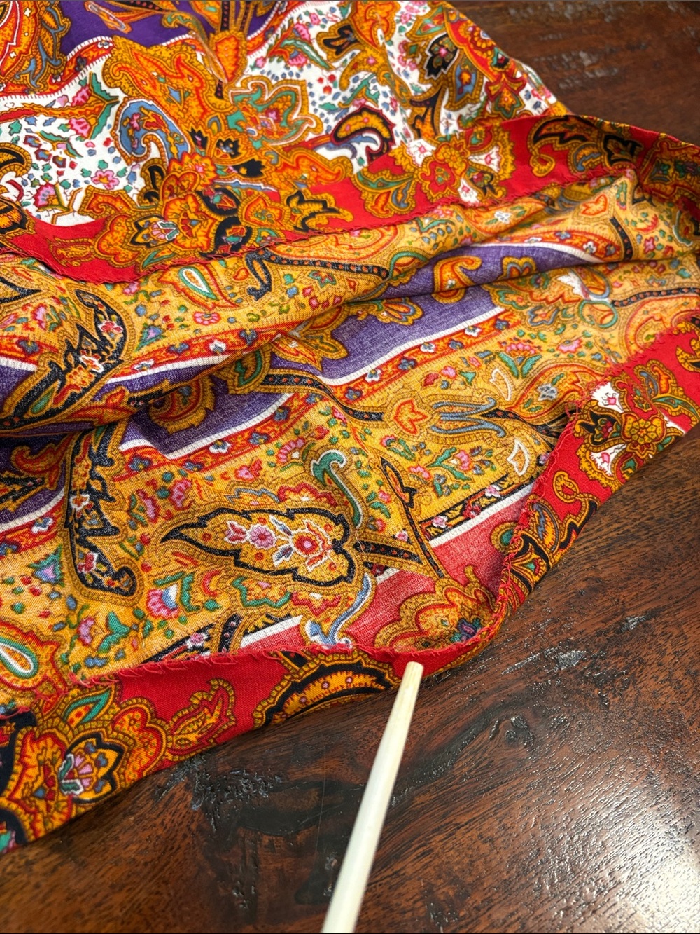 Vintage Ralph Lauren Blue Label 80s Western Paisley Maxi Skirt size 12 - Picture 13 of 13